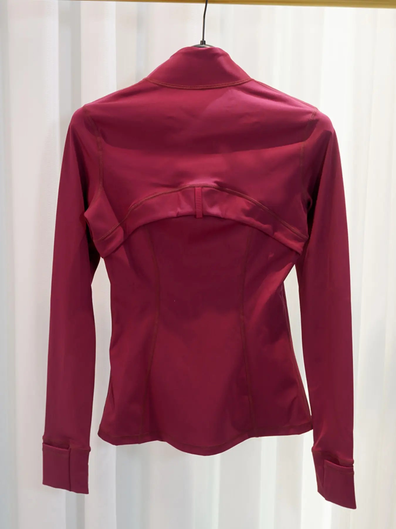 Spring Thin Stand Collar Fitted Jacket Zipper Running Sports Coat Fitness Yoga Top, Women'S Casual Outerwear