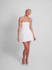 Belle Strapless Mini Dress - White