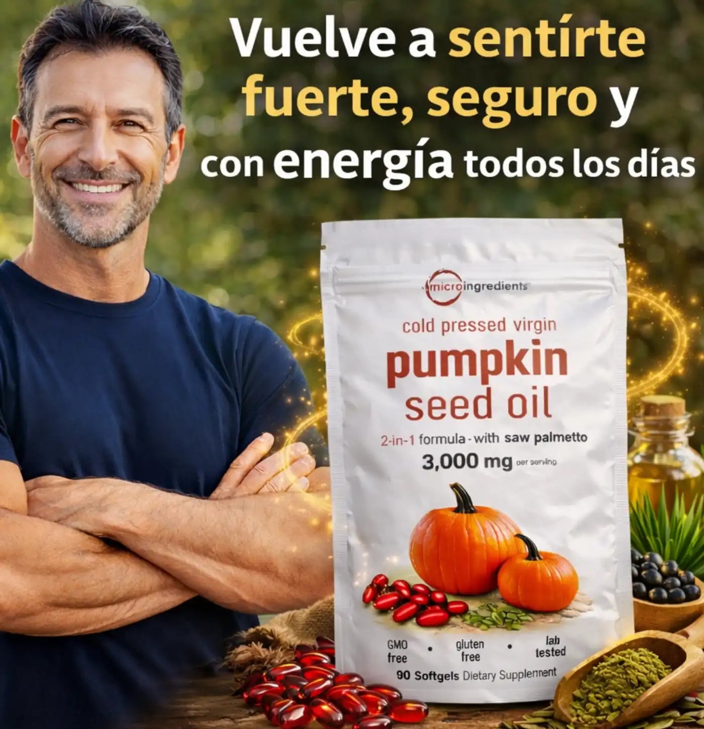Pumpkin-Apoya tu Salud Prostática y fortalece tu cabello desde hoy
