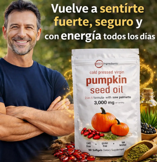 Pumpkin-Apoya tu Salud Prostática y fortalece tu cabello desde hoy
