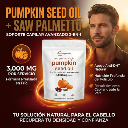 Pumpkin-Apoya tu Salud Prostática y fortalece tu cabello desde hoy